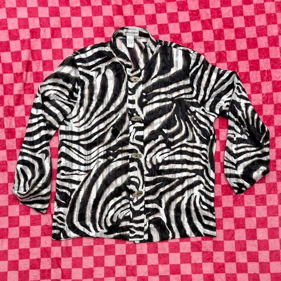 drapers & damons Tops - Draper’s & Damon’s Stylish Zebra Print Women's Blouse